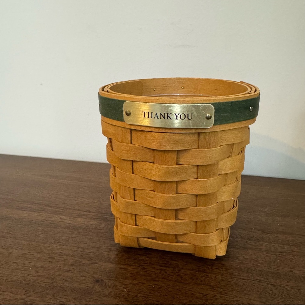 Longenberger Basket 2004 w/ plastic protector “thank You “